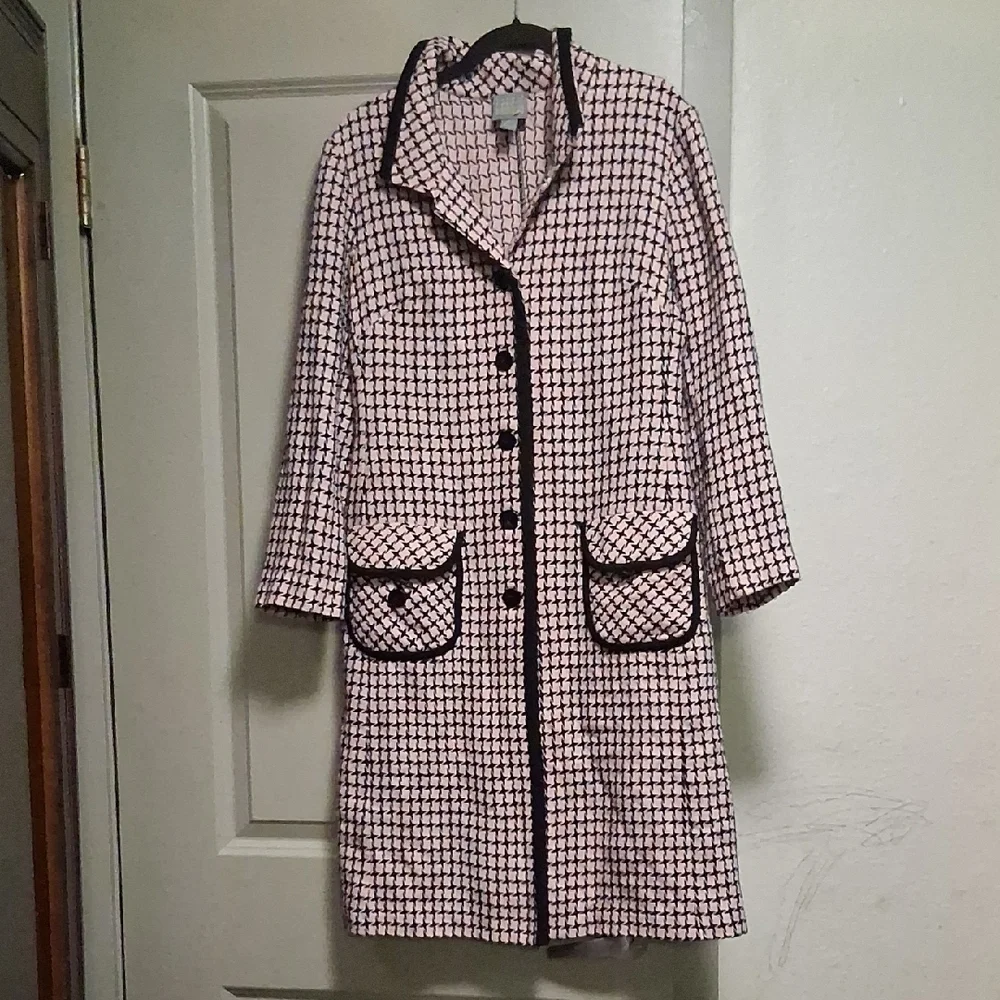 Rabbit Rabbit Rabbit Women's Checkered Trench Coat - Picture 1 of 5